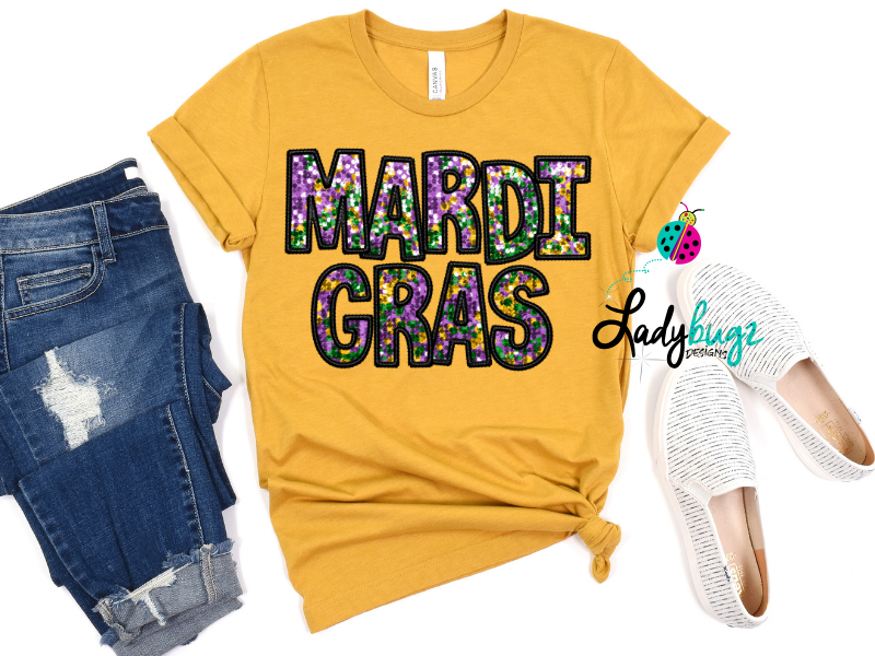 Mardi Gras-Faux Sequin