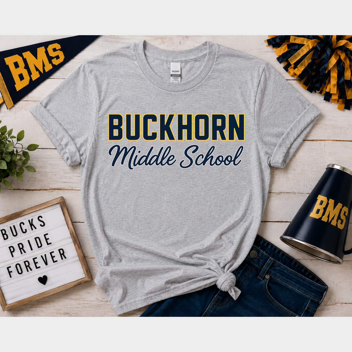 Buckhorn MS Classic Script Tee