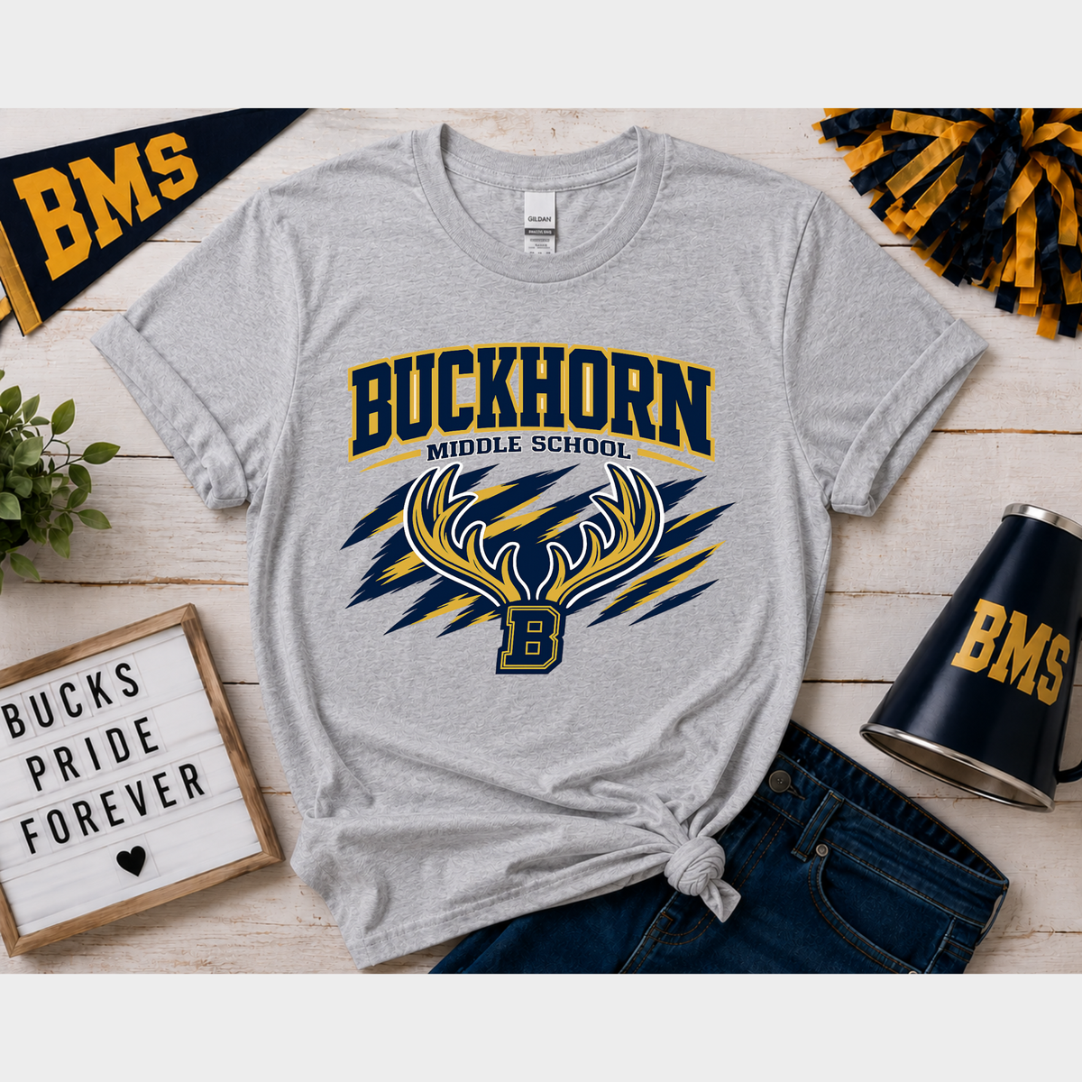 Buckhorn Antler Scratch Tee