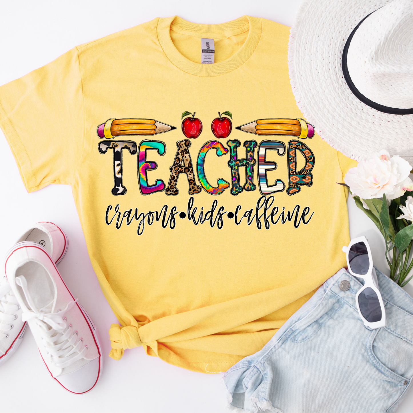 Teacher Crayons Kids Caffeine