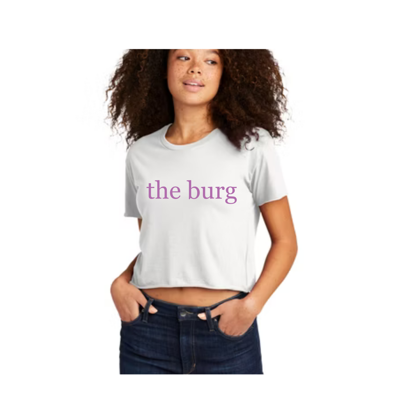 “the burg” Crop Top – Whitesburg Swim Team