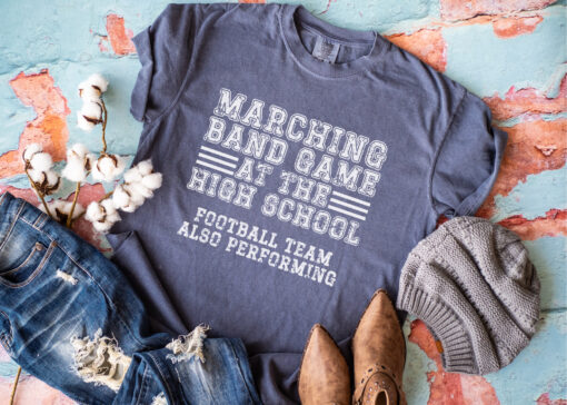 Marching Band Game at the High School- Football Team Also Performing