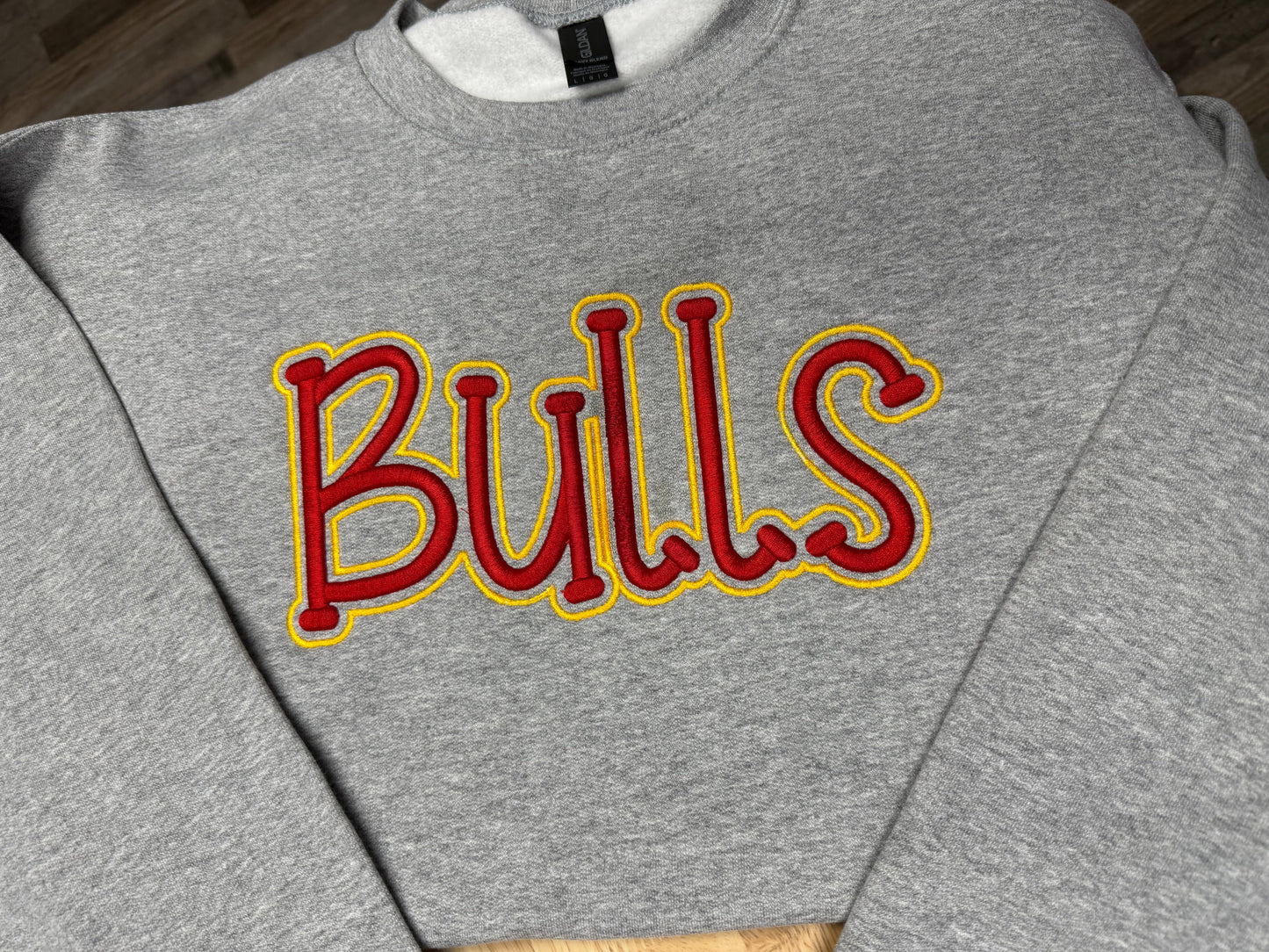 School Mascot Puff Embroidered Sweatshirt - HCMS