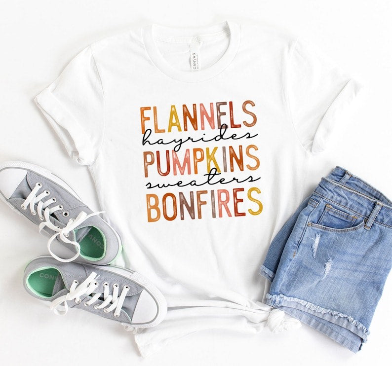 Flannels Hayrides Pumpkins Sweaters Bonfires