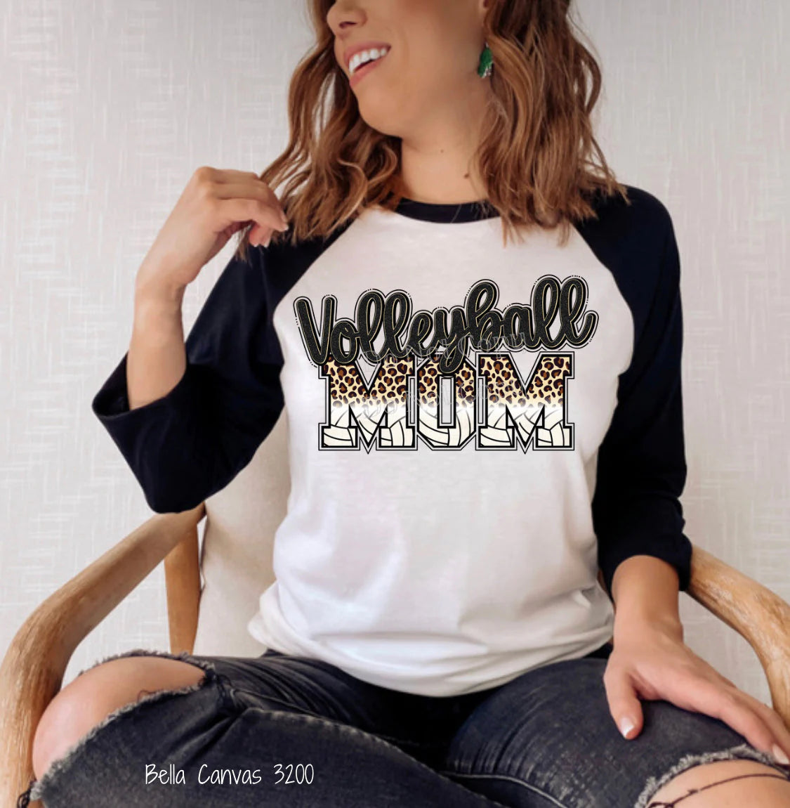 VolleyBall Mom (w/leopard ball)