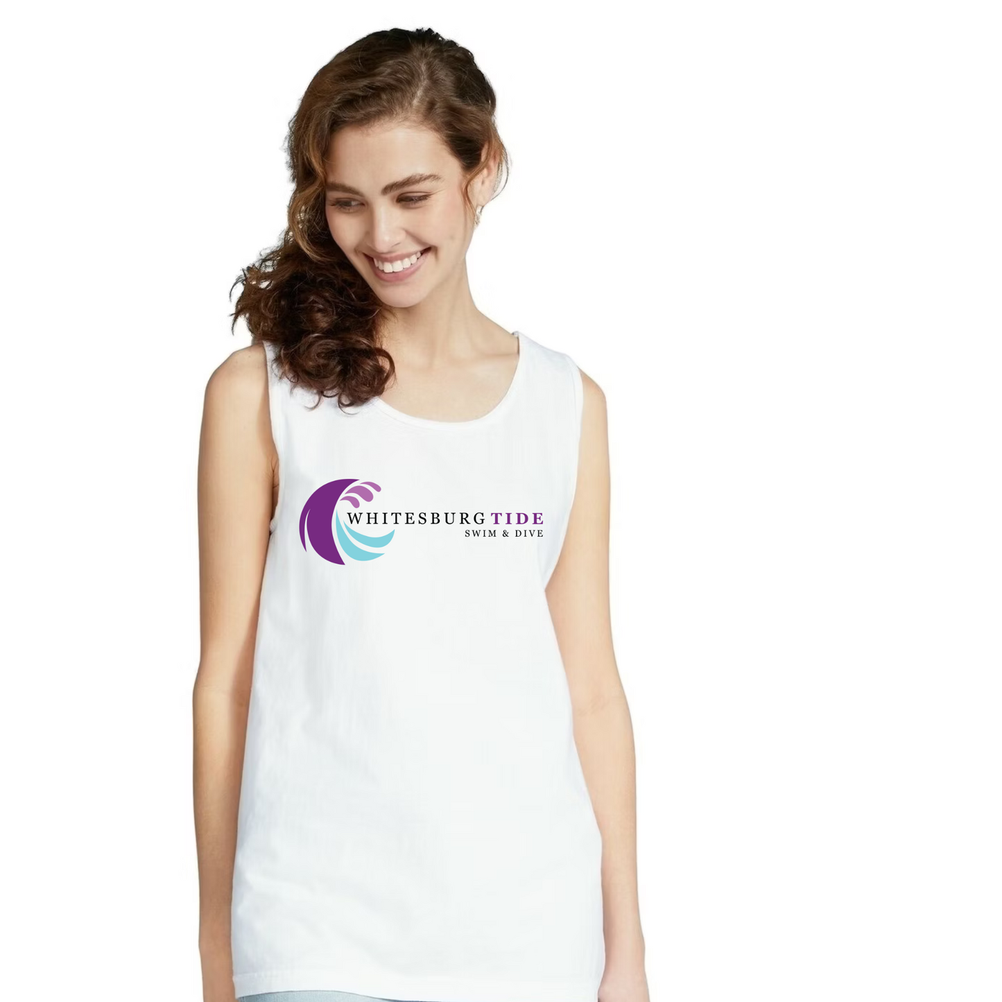 White Comfort Color Tank – Whitesburg Swim Team
