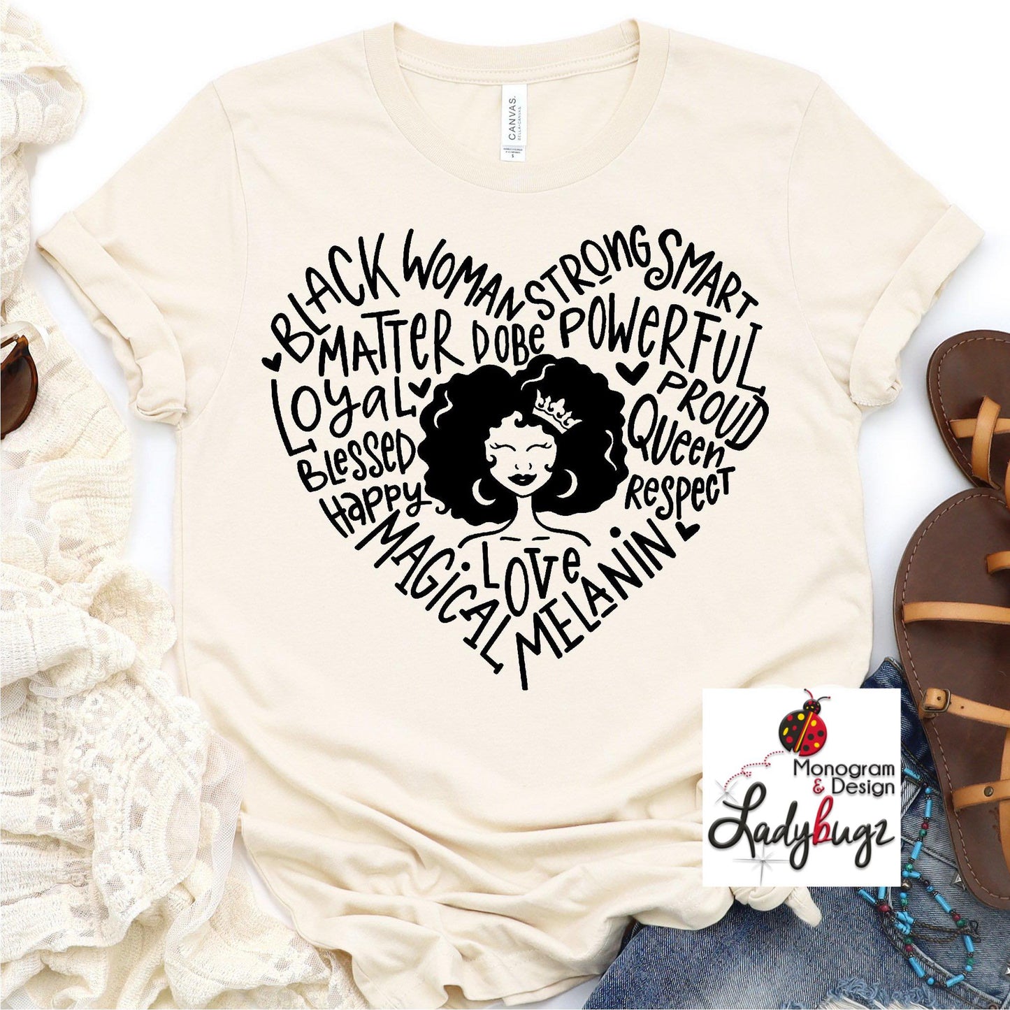 Choose Happy Black Woman Heart