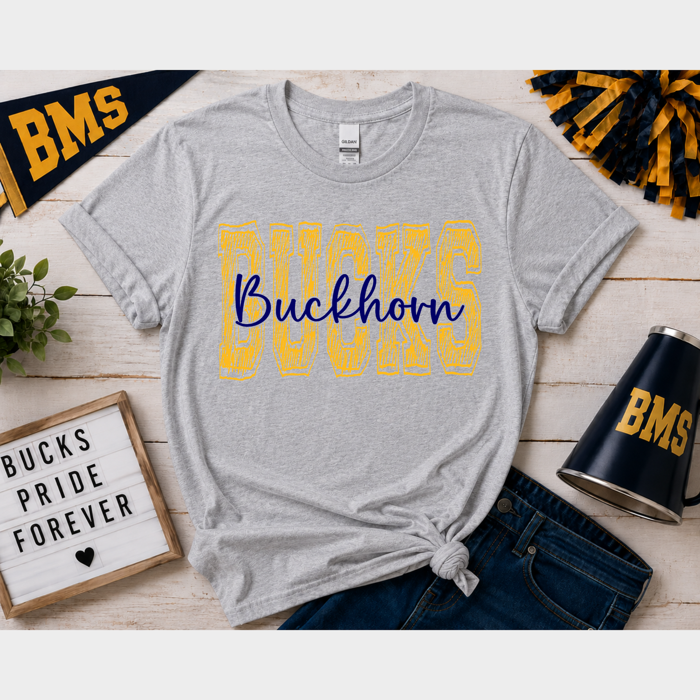 Buckhorn Sketch Varsity Tee