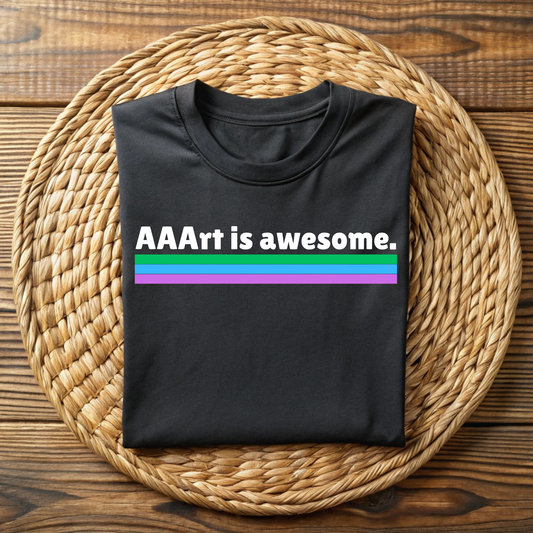 AAAart is Awesome (Purple, Blue, Green Stripes)