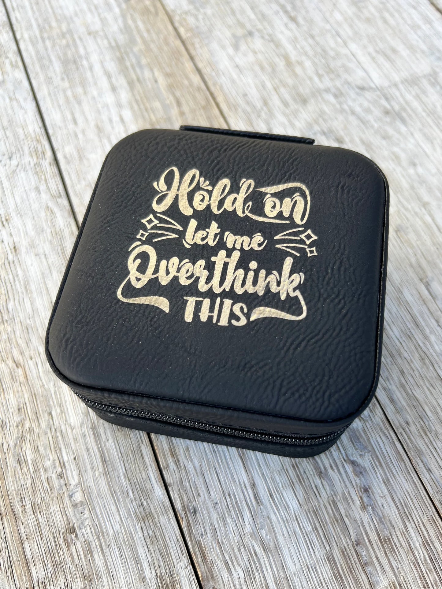 LASERABLE LEATHERETTE TRAVEL JEWELRY BOX (Blank)
