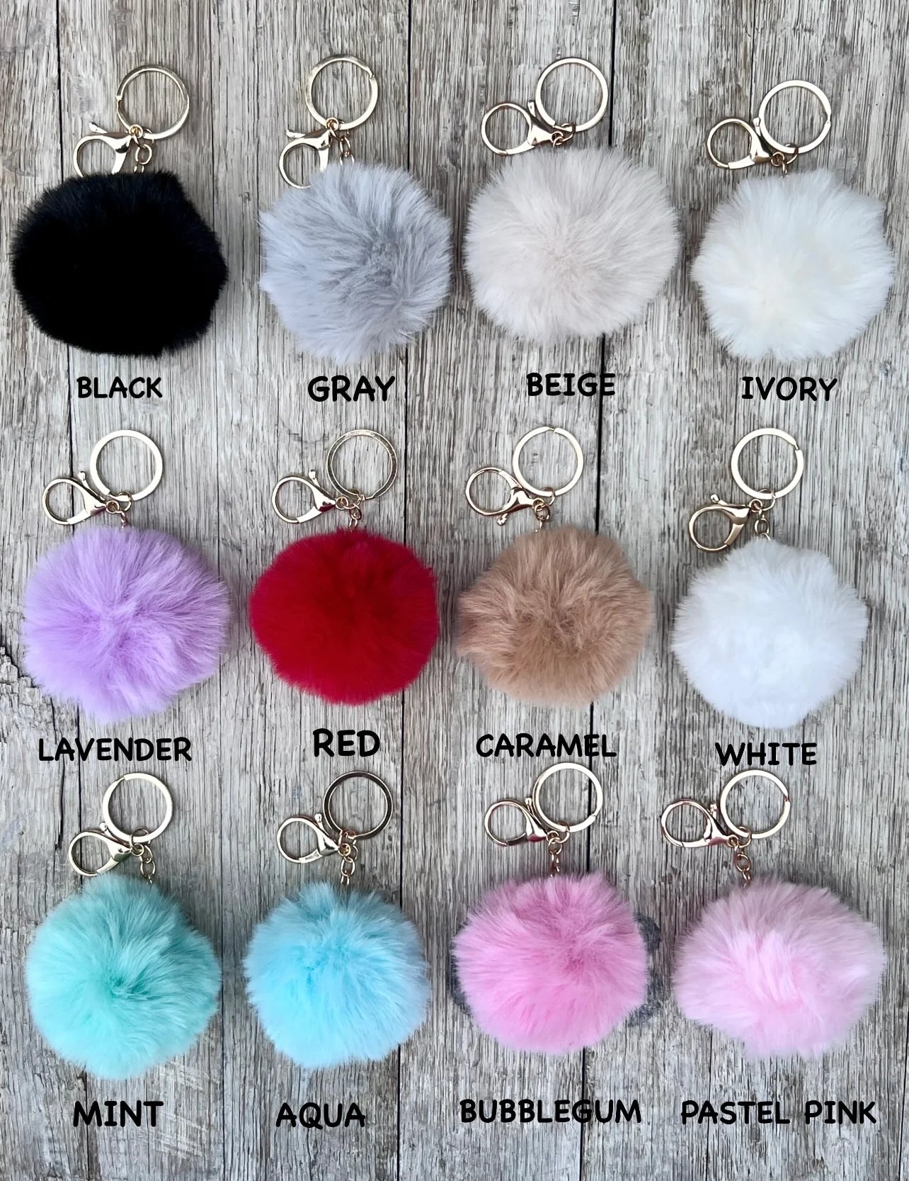 Faux Fur Pom for Wristlets