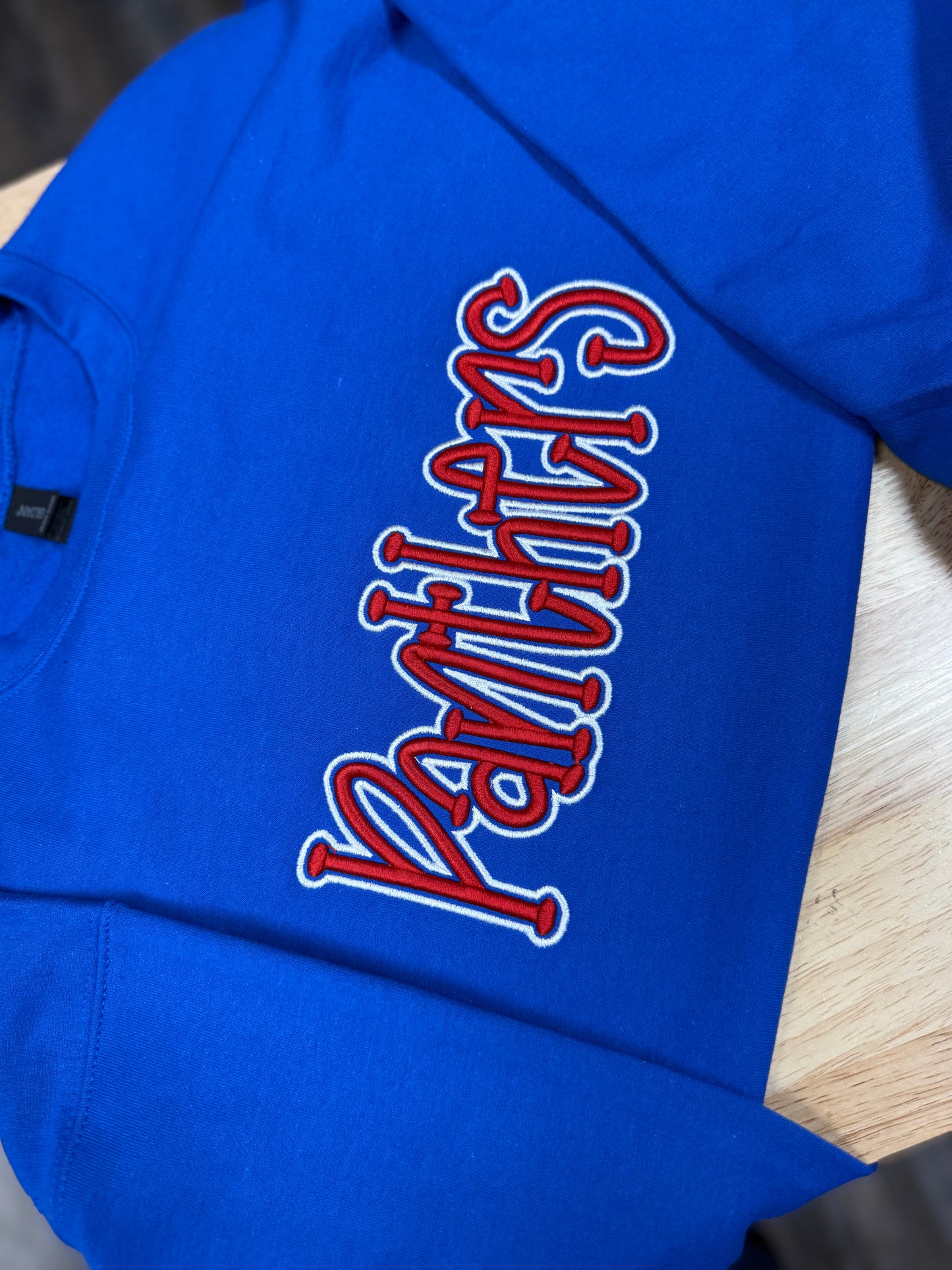 School Mascot Puff Embroidered Sweatshirt