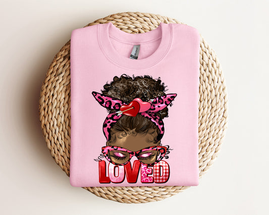 Afro Bun Valentine Girl