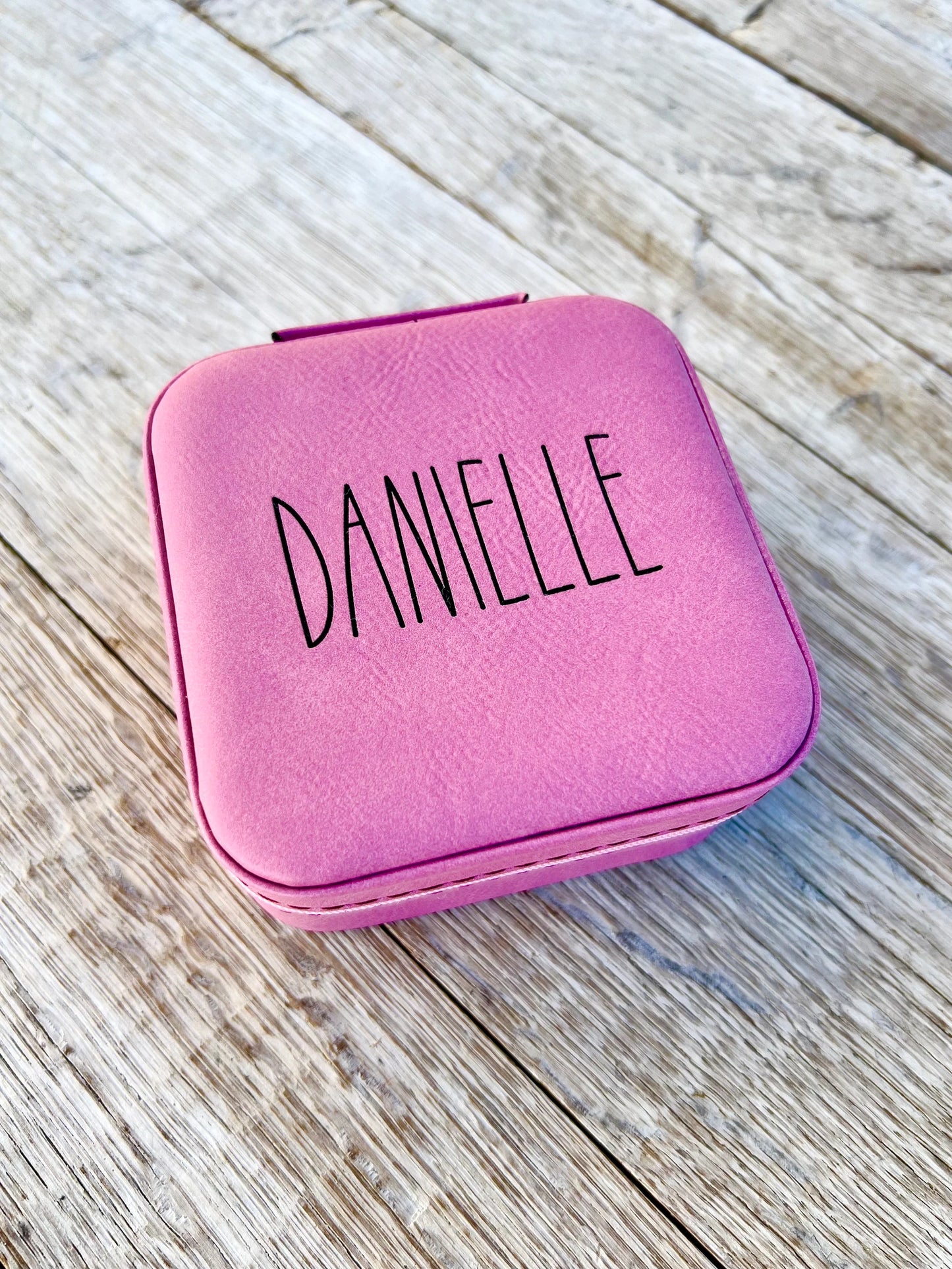 LASERABLE LEATHERETTE TRAVEL JEWELRY BOX (Blank)