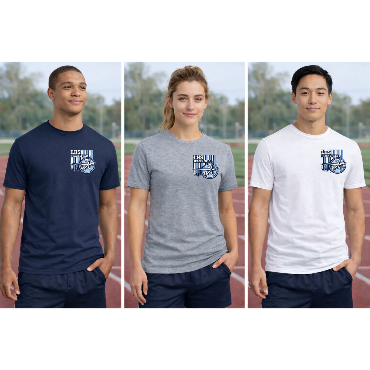 LHS Track & Field Fan Apparel - Logo w/Flag