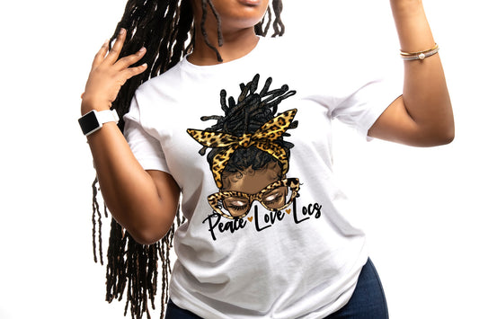 Afro Loc Girl w/Leopard