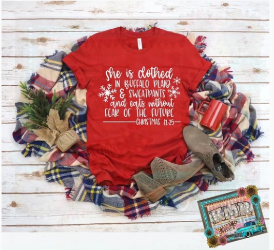 She Is Clothed In Buffalo Plaid....Christmas 12:25