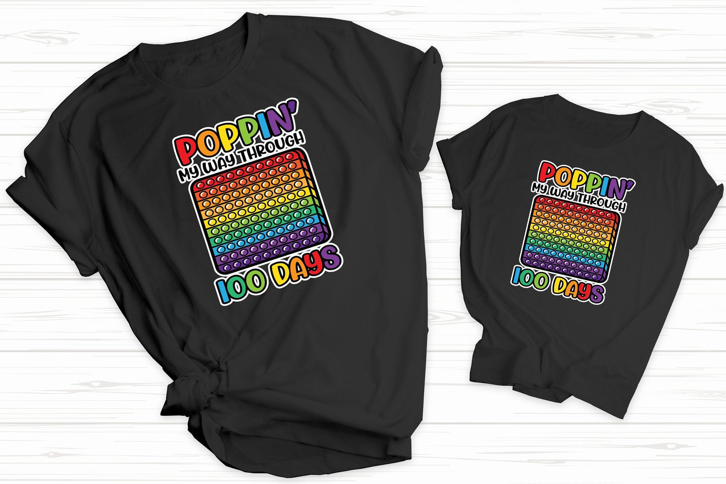 Poppin' My Way Through 100 Days of School-Youth Tee (Wholesale)