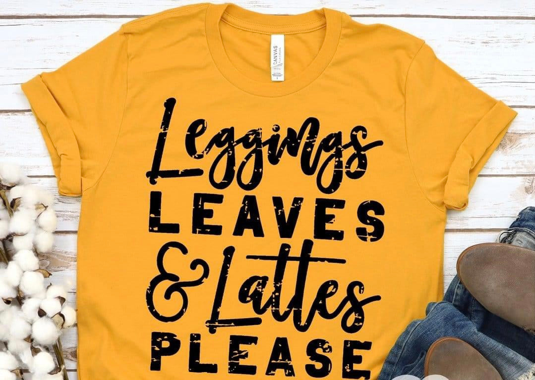 Leggings Leaves and Lattes Please