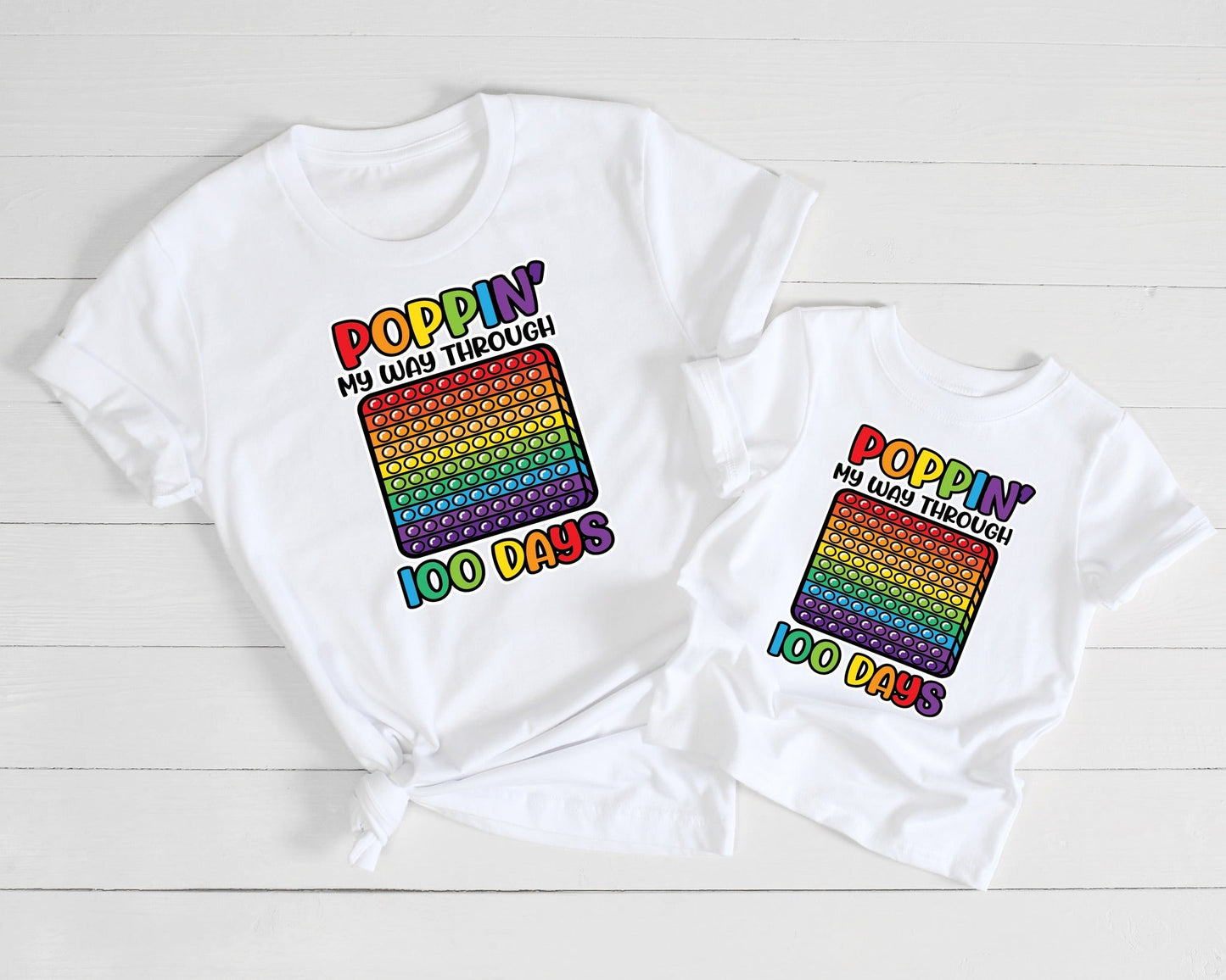 Poppin' My Way Through 100 Days of School-Youth Tee (Wholesale)